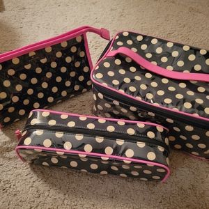Kate Spade 3 Piece Makeup Bag Set